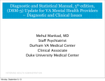 Diagnostic and Statistical Manual, 5 edition, – Diagnostic and Clinical Issues