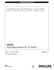 AN458 Dual data pointers for `51 family