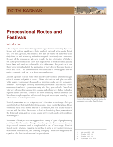 Processional Routes and Festivals