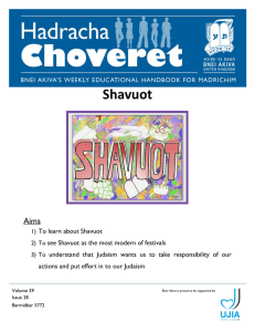 Shavuot - Bnei Akiva UK
