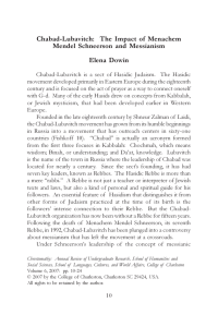 Chabad-Lubavitch: The Impact of Menachem Mendel