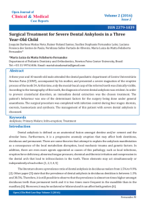 Surgical Treatment for Severe Dental Ankylosis in a Three Year