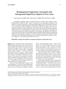 Dentinogenesis Imperfecta Associated with Osteogenesis