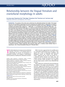 Relationship between the lingual frenulum and craniofacial