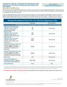 Plan Details - Guardian Individual Dental Plans