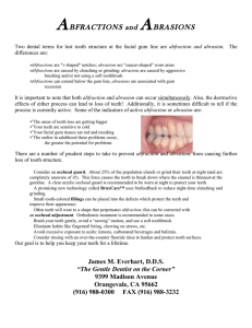 ABFRACTIONS and ABRASIONS