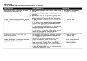 Cleft Lip and Palate PSP examples of combined questions