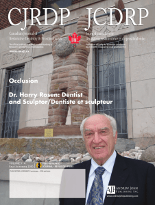 Occlusion Dr. Harry Rosen: Dentist and Sculptor/Dentiste et