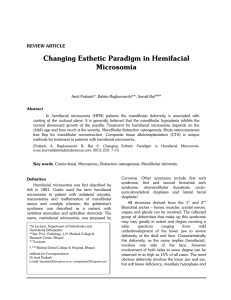Changing Esthetic Paradigm in Hemifacial Microsomia