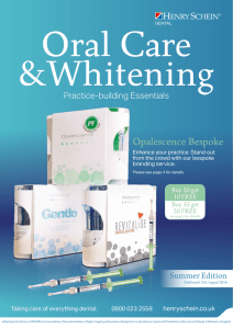 Oral Care and Whitening Brochure