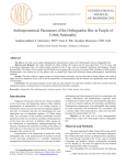 Anthropometrical Parameters of the Orthognathic Bite in People of