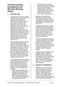 Christian Uniting, Discipleship and Worship Working Group