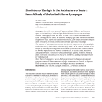 Simulation of Daylight in the Architecture of Louis I. Kahn: A Study of