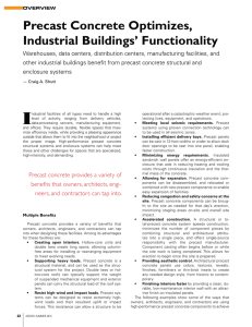 Precast Concrete Optimizes, Industrial Buildings` Functionality