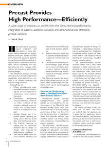 Precast Provides High Performance—Efficiently