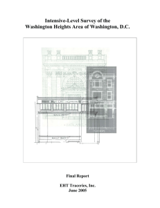 Intensive-Level Survey of the Washington Heights Area of