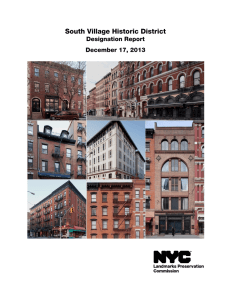 South Village Historic District Designation Report