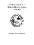 Shepherdstown WV Historic District Design Guidelines