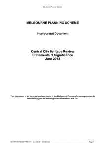 Central City Heritage Review Statements of Significance June 2013