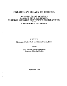 oklahoma`s legacy of defense - Oklahoma Historical Society