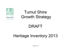 Tumut Shire Growth Strategy DRAFT Heritage Inventory 2013