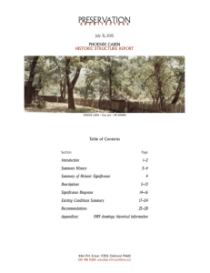 Historic Structure Report