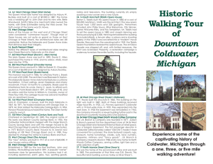 Historic Walking Tour of Downtown Coldwater, Michigan
