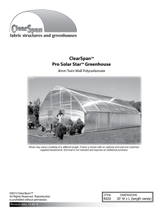 ClearSpan™ Pro Solar Star™ Greenhouse