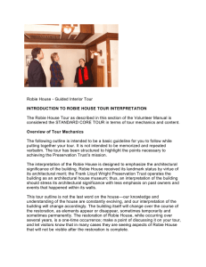 introduction to robie house tour
