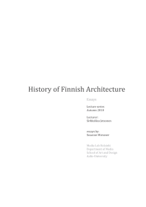 History of Finnish Architecture- different essays, 2010