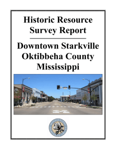 Downtown Starkville Historic Resource Survey