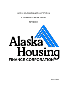AHFC Raters Manual - Alaska Association of Energy Professionals