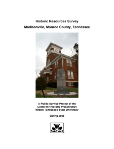 Madisonville Cover - MTSU Center for Historic Preservation