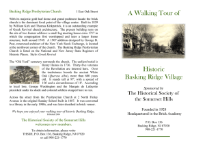 A Walking Tour of Historic Basking Ridge Village