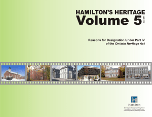 Hamilton`s Heritage Volume 5