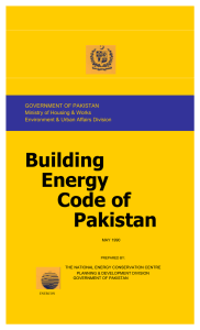 Building Energy Code of Pakistan
