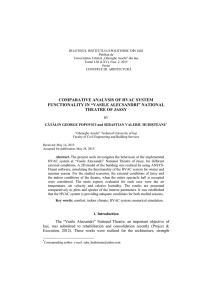 comparative analysis of hvac system functionality in “vasile alecsandri”