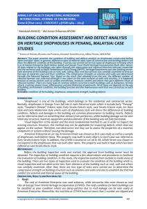 building condition assessment and defect analysis on heritage