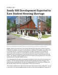 Sandy Hill Development Expected to Ease Student Housing Shortage