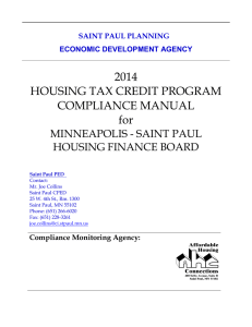 2014 HOUSING TAX CREDIT PROGRAM COMPLIANCE MANUAL for