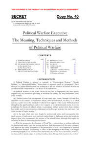 The Meaning, Techniques and Methods of Political