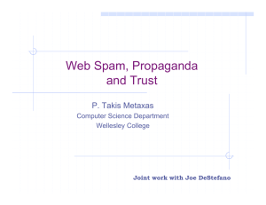 Web Spam, Propaganda and Trust - Computer Science