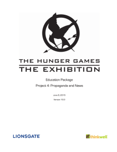 Education Package Project 4 - The Hunger Games: The Exhibition