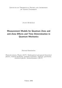 Measurement Models for Quantum Zeno and anti