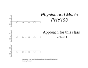 Physics and Music PHY103 - Department of Physics and Astronomy