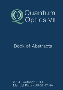 Quantum Optics VII Conference Program