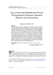 Spin as Primordial Self-Referential Process
