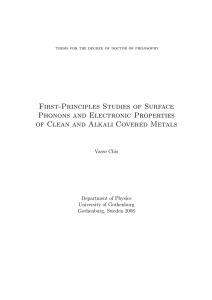 First-Principles Studies of Surface Phonons and Electronic