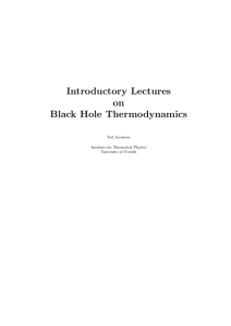 Introductory Lectures on Black Hole Thermodynamics