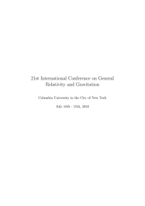 Here - 21st International Conference on General Relativity and
